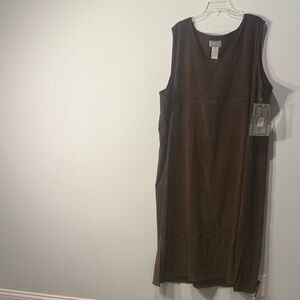 Jane Ashley Chocolate Brown Midi Dress